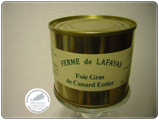 Foie gras de canard entier boite 190 g